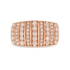Thumbnail Image 4 of 1 CT. T.W. Diamond Linear Multi-Row Band in 10K Rose Gold