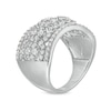 Thumbnail Image 3 of 1-1/2 CT. T.W. Oval Multi-Diamond Edge Wide Band in 10K White Gold