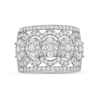 Thumbnail Image 4 of 1-1/2 CT. T.W. Oval Multi-Diamond Edge Wide Band in 10K White Gold