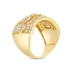 Thumbnail Image 3 of 1-1/2 CT. T.W. Oval Multi-Diamond Edge Wide Band in 10K Gold