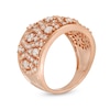 Thumbnail Image 3 of 1-1/2 CT. T.W. Diamond Geometric Pattern Wide Band in 10K Rose Gold