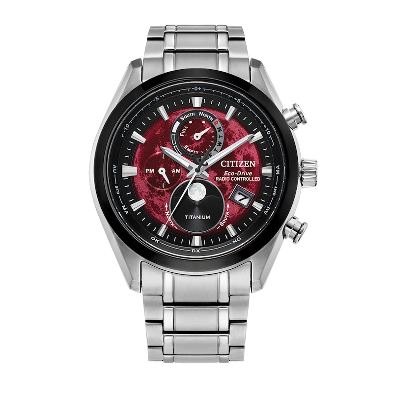 Citizen Eco-Drive watch red dial