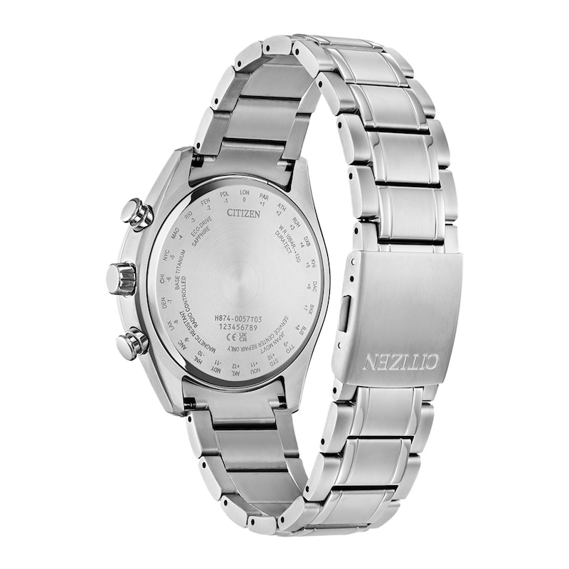 Main Image 3 of Men's Citizen Eco-Drive® Sport Luxury Super Titanium™ Radio Controlled Chrono Watch with Red Dial (Model: BY1018-55X)