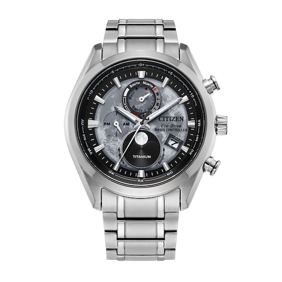Men's Citizen Eco-DriveÂ® Sport Luxury Super Titaniumâ¢ Radio Controlled Chrono Watch with Grey Dial (Model: By1010-57H)