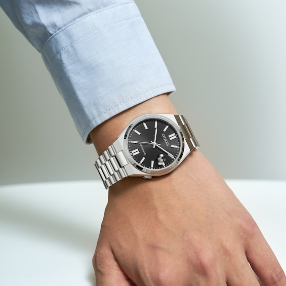 Men's Citizen Tsuyosa Collection Automatic Watch with Black Sunray Dial (Model: Nj0150-56E)