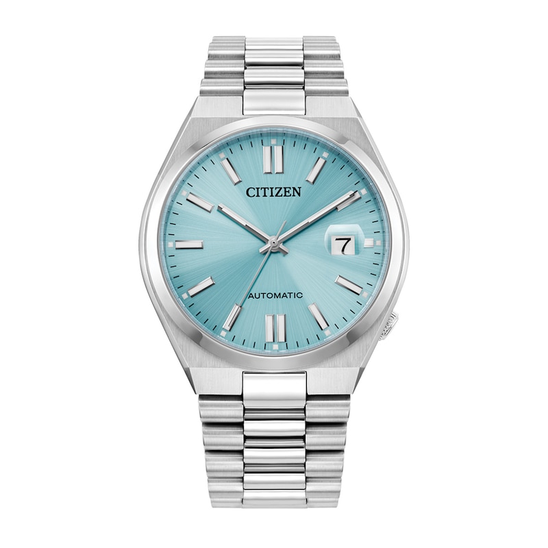 Men's Citizen Tsuyosa Collection Automatic Watch with Sky Blue Sunray Dial (Model: NJ0151-53M)