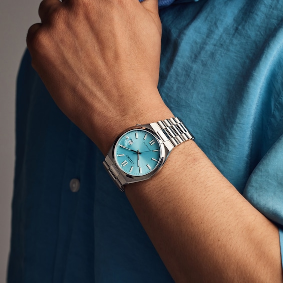 Men's Citizen Tsuyosa Collection Automatic Watch with Sky Blue Sunray Dial (Model: Nj0151-53M)