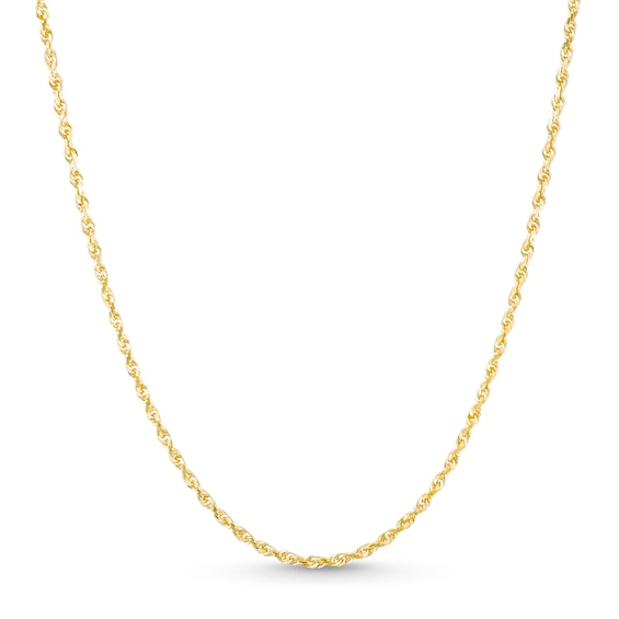 1.6mm Rope Chain Necklace in Solid 14K Gold - 20"