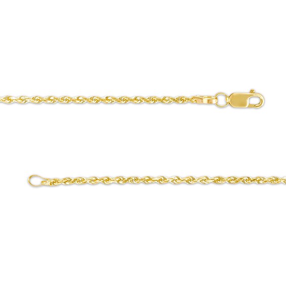 1.6mm Rope Chain Necklace in Solid 14K Gold