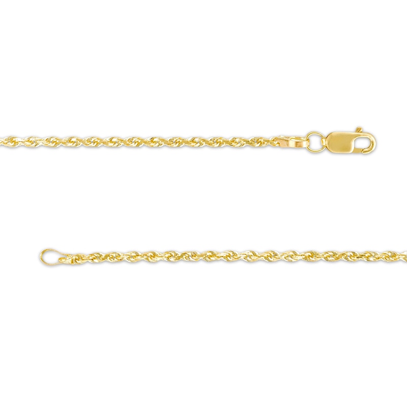 1.6mm Rope Chain Necklace in Solid 14K Gold - 20"