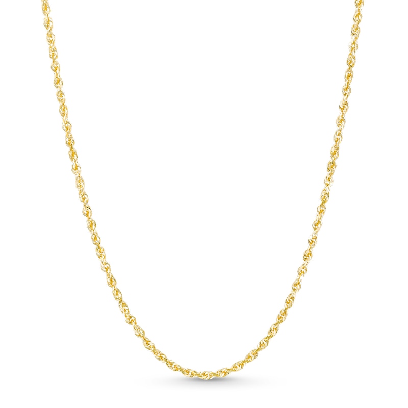 Main Image 1 of 2.4mm Rope Chain Necklace in Solid 14K Gold - 18"