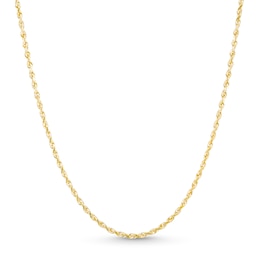 1.6mm Rope Chain Necklace in Solid 14K Gold - 18"