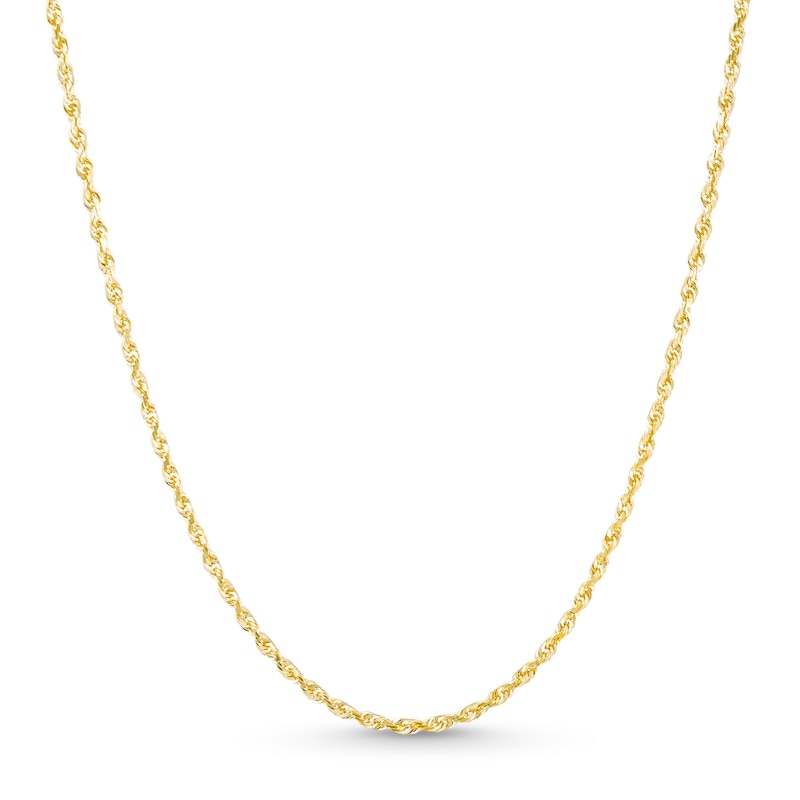 Main Image 1 of 1.6mm Rope Chain Necklace in Solid 14K Gold - 18"