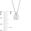 Thumbnail Image 5 of Cushion-Cut White Lab-Created Sapphire Pendant, Ring and Stud Earrings Set in Sterling Silver