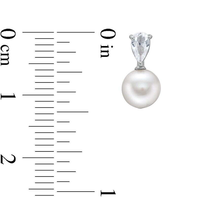 Main Image 6 of Freshwater Cultured Pearl Strand Necklace, Bolo Bracelet and Drop Earrings Set in Sterling Silver