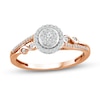 Thumbnail Image 1 of 1/5 CT. T.W. Multi-Diamond Frame Scrollwork Split Shank Ring in 10K Two-Tone Gold