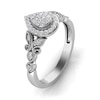 Thumbnail Image 1 of 1/5 CT. T.W. Pear Multi-Diamond Frame Butterfly Vintage-Style Ring in 10K White Gold