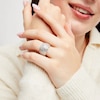 Thumbnail Image 2 of 3/4 CT. T.W. Diamond Linear Multi-Row Rolling Wave Ring in 10K White Gold