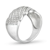 Thumbnail Image 3 of 3/4 CT. T.W. Diamond Linear Multi-Row Rolling Wave Ring in 10K White Gold