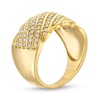 Thumbnail Image 3 of 3/4 CT. T.W. Diamond Linear Multi-Row Rolling Wave Ring in 10K Gold