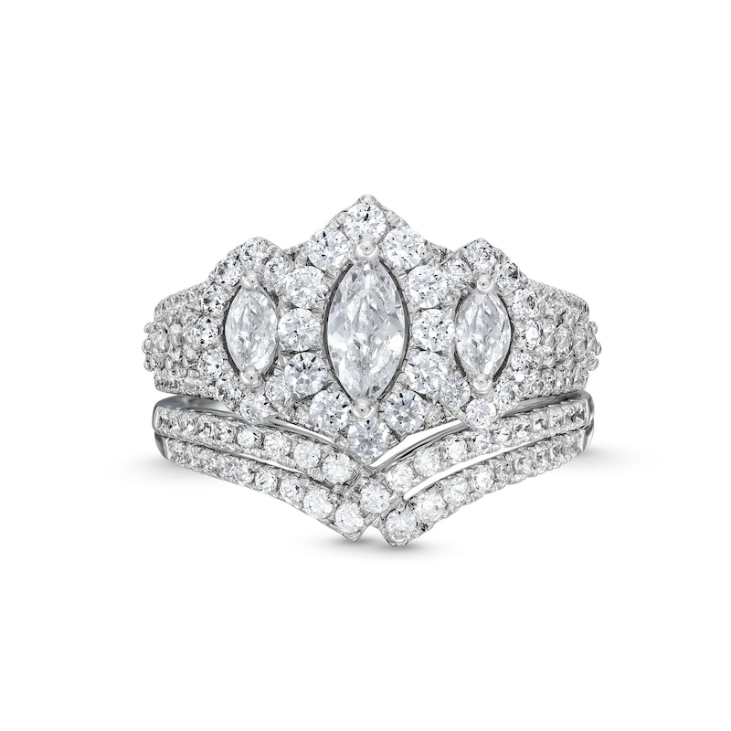 Main Image 4 of Past Present Future® Marquise-Cut Diamond Ring Set