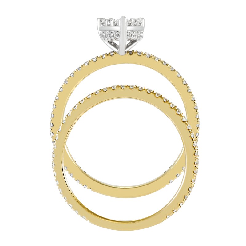 Main Image 3 of 1 CT. T.W. Pear Multi-Diamond Bridal Set in 10K Gold