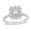 Thumbnail Image 1 of 3/4 CT. T.W. Emerald-Cut Diamond Art Deco Frame Vintage-Style Engagement Ring in 14K White Gold