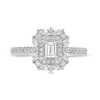 Thumbnail Image 4 of 3/4 CT. T.W. Emerald-Cut Diamond Art Deco Frame Vintage-Style Engagement Ring in 14K White Gold