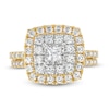 Thumbnail Image 4 of 1-1/2 CT. T.W. Princess-Cut Diamond Cushion Double Frame Bridal Set in 10K Gold