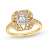 Thumbnail Image 1 of 1/2 CT. T.W. Emerald-Cut Diamond Octagon Art Deco Vintage-Style Engagement Ring in 14K Gold