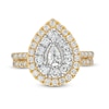 Thumbnail Image 4 of 1-1/2 CT. T.W. Pear-Shaped Diamond Teardrop Double Frame Bridal Set in 10K Gold