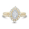 Thumbnail Image 3 of 1 CT. T.W. Marquise-Cut Diamond Double Frame Vintage-Style Bridal Set in 14K Gold