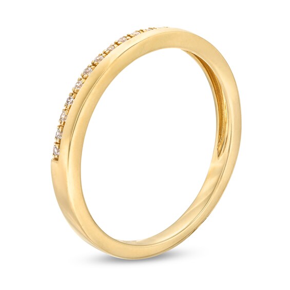 1/20 CT. T.w. Diamond and Polished Edge Band in 10K Gold