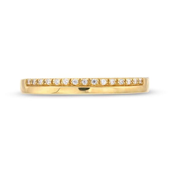 1/20 CT. T.w. Diamond and Polished Edge Band in 10K Gold