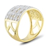 Thumbnail Image 2 of 1/2 CT. T.W. Diamond Alternating Marquise Multi-Row Vintage-Style Band in 10K Gold