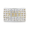 Thumbnail Image 3 of 1/2 CT. T.W. Diamond Alternating Marquise Multi-Row Vintage-Style Band in 10K Gold