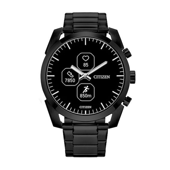 Men's Citizen Gen-2 Grey IP CZ Hybrid Smart Watch with Black Touch Screen Dial (Model: Jx2017-56E)