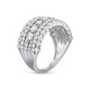 Thumbnail Image 2 of 1-1/2 CT. T.W. Diamond Scallop Edge Multi-Row Band in 14K White Gold