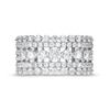 Thumbnail Image 3 of 1-1/2 CT. T.W. Diamond Scallop Edge Multi-Row Band in 14K White Gold