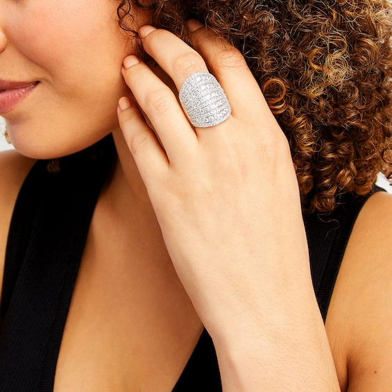 4 CT. T.w. Lab-Grown Diamond Colosseum Multi-Row Ring in 10K White Gold (F/Si2)