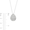 Thumbnail Image 2 of 1/2 CT. T.W. Pear Multi-Diamond Teardrop Pendant in 10K White Gold