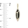 Thumbnail Image 4 of 3/8 CT. T.W. Diamond Edge Elongated Marquise Black Kintsugi-Style Drop Earrings in 10K Gold with Ceramic