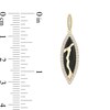 Thumbnail Image 3 of 3/8 CT. T.W. Diamond Edge Elongated Marquise Black Kintsugi-Style Drop Earrings in 10K Gold with Ceramic