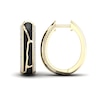 Thumbnail Image 2 of 1/4 CT. T.W. Diamond Edge Black Kintsugi-Style Hoop Earrings in 10K Gold with Ceramic