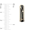 Thumbnail Image 4 of 1/4 CT. T.W. Diamond Edge Black Kintsugi-Style Hoop Earrings in 10K Gold with Ceramic