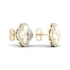 Thumbnail Image 3 of 1/4 CT. T.W. Diamond Edge White Kintsugi-Style Clover Stud Earrings in 10K Gold with Ceramic