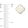 Thumbnail Image 4 of 1/4 CT. T.W. Diamond Edge White Kintsugi-Style Clover Stud Earrings in 10K Gold with Ceramic