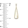 Thumbnail Image 4 of 1/4 CT. T.W. Diamond Edge Elongated Triangle White Kintsugi-Style Drop Earrings in 10K Gold with Ceramic