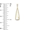 Thumbnail Image 3 of 1/4 CT. T.W. Diamond Edge Elongated Triangle White Kintsugi-Style Drop Earrings in 10K Gold with Ceramic