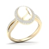 Thumbnail Image 2 of 1/3 CT. T.W. Diamond Edge Oval White Kintsugi-Style Ring in 10K Gold with Ceramic